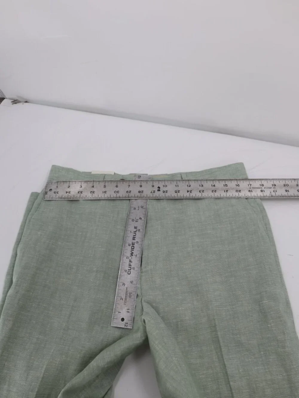 NWT Banana Republic Pants Mens 32 Tailored Slim Fit Linen Suit Trousers Green